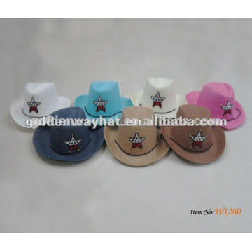 Chapéu de cowboy rosa bebê para crianças barato
